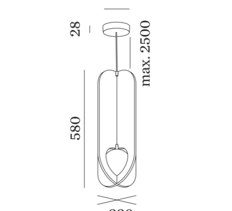 Suspension*Wever&Ducré Suspension accoustique, Solli Cocoon 1.0, , LED, dim, 2700K, 290 lm, Ø22cm, H58cm - gris marbre