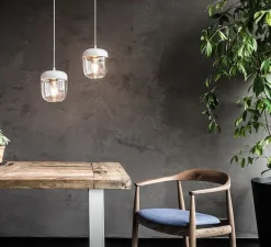 Suspension*Umage Suspension, Acorn, blanc & laiton, Ø14cm, H16cm - blanc & laiton