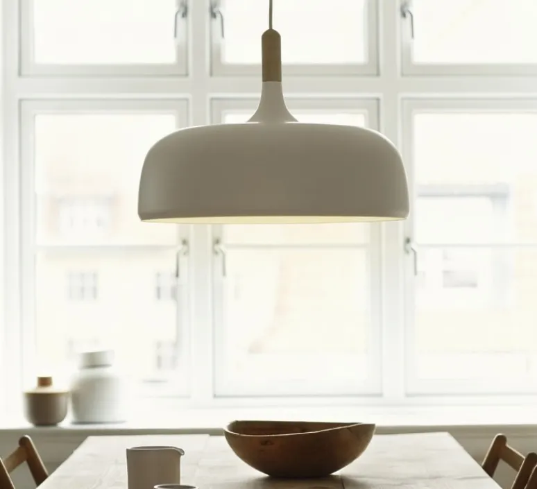 Suspension*Northern Suspension, Acorn, , chêne, Ø48cm, H34cm - blanc