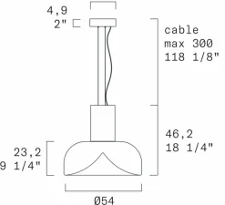 Suspension*LEUCOS Suspension, Aella S 54 L , bronze, LED, dim, 2700K, 3808 lm, Ø54cm, H46,2cm - bronze, transparent