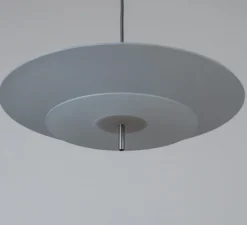 Suspension*Loftlight Suspension, Aeroplan verre, LED, 3000K, 2400 lm, Ø47cm, H19cm - blanc