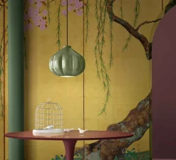 Suspension*Ferroluce Suspension, Afoxé grande, , Ø34cm, H30cm - vert kaki