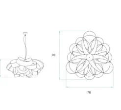 Suspension*LZF Suspension, Agatha, SP, , Ø76cm, H37cm - blanc ivoire