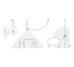 Suspension*Flos Suspension, Aim Simple, , LED, 2700K, 895lm, Ø24,3cm, H21,1cm - blanc