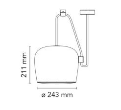 Suspension*Flos Suspension, Aim Simple, , LED, 2700K, 895lm, Ø24,3cm, H21,1cm - blanc