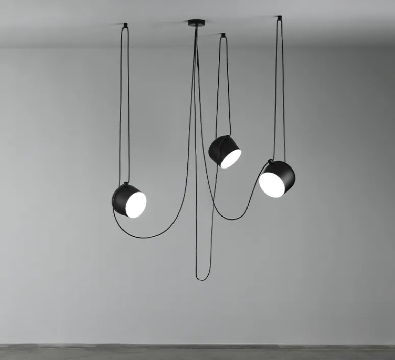 Suspension*Flos Suspension, Aim Simple, , LED, 2700K, 895lm, Ø24,3cm, H21,1cm - noir