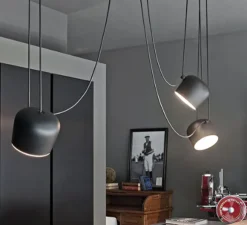 Suspension, Aim Small, noir, LED, 2700K, 725lm, Ø17cm, H14,9cm - Flos