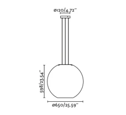 Suspension*Faro Suspension, Aire 650, , Ø65cm, H59,8cm - transparent