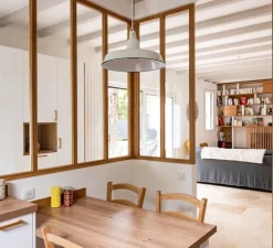 Suspension, Alexandre, email blanc et porcelaine blanche, Ø40cm, H25cm - Zangra