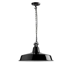 Suspension*Zangra Suspension, Alexandre, émail noir et porcelaine noire, Ø40cm, H25cm - Noir / Noir