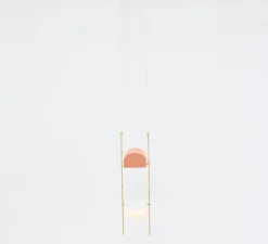 Suspension*OliveLab Suspension, Ali di Luce, 2, , LED, 2700K, 400 lm, L20cm, H160cm - blanc, terracotta et laiton