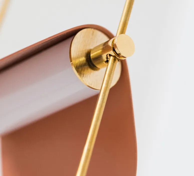 Suspension*OliveLab Suspension, Ali di Luce, 2, , LED, 2700K, 400 lm, L20cm, H160cm - blanc, terracotta et laiton