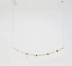 Suspension*OliveLab Suspension, Ali di Luce, 5, , LED, 2700K, 400 lm, L94cm, H160cm - blanc et laiton