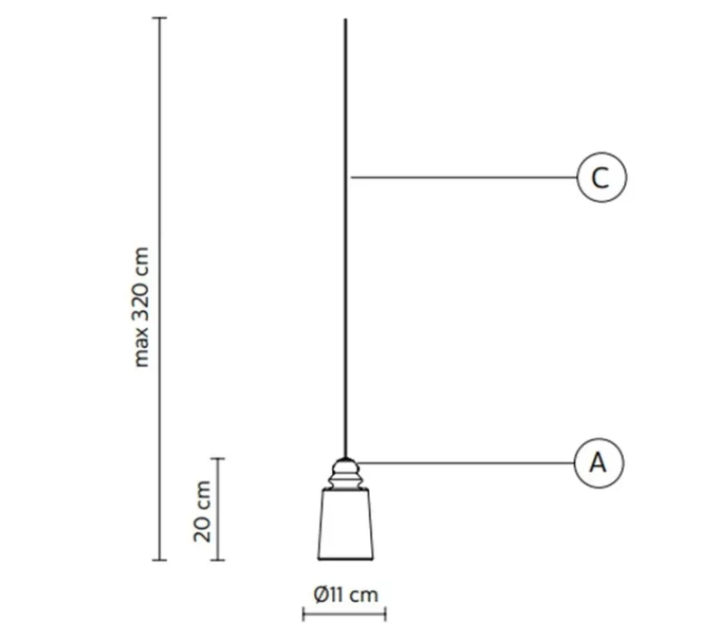 Suspension*Karman Suspension, Alibaglass, petite, , Ø11cm, H20cm - pyrex transparent
