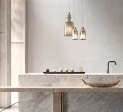 Suspension, Alibaglass, petite, pyrex bronze, Ø11cm, H20cm - Karman