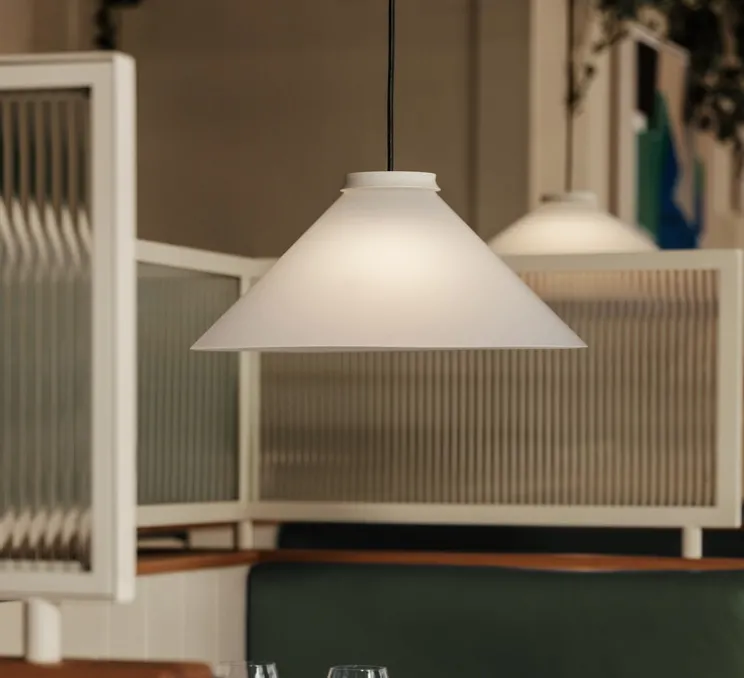 Suspension, Aline 40, blanc coton, Ø40cm, H17cm - Pholc