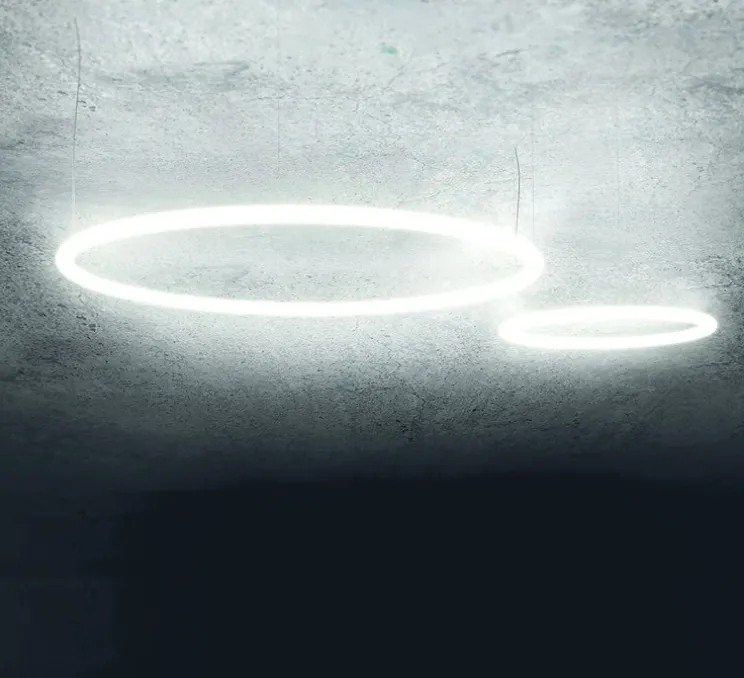 Suspension, Alphabet of light circular,blanc, LED, Ø155cm, H5cm - Artemide
