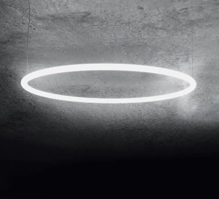 Suspension, Alphabet of light circular,blanc, LED, Ø155cm, H5cm - Artemide