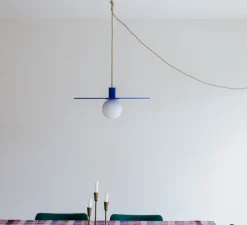 Suspension*Zuri Suspension, Ama 60, , Ø60cm, H10cm - bleu