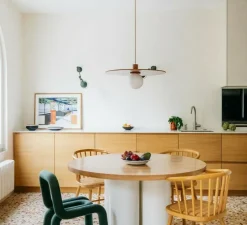 Suspension, Ama 60, châtaigne, Ø60cm, H10cm - Zuri