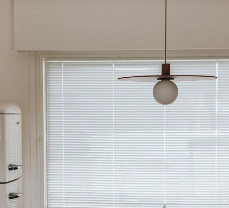 Suspension, Ama 60, châtaigne, Ø60cm, H10cm - Zuri