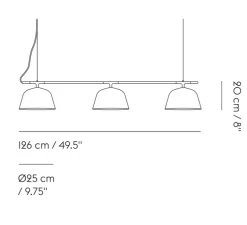 Suspension, Ambit rail , vert, L126cm, H20cm - Muuto