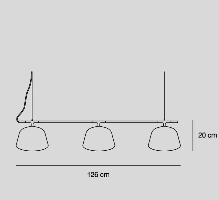 Suspension, Ambit Rail, blanc, L126cm, H20cm - Muuto