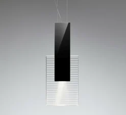 Suspension*Fabbian Suspension, Amulette, , LED, 3000K, L17cm, H44cm - transparent, noir