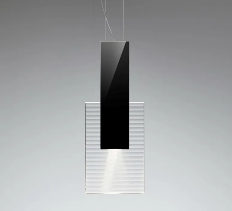 Suspension*Fabbian Suspension, Amulette, , LED, 3000K, L17cm, H44cm - transparent, noir