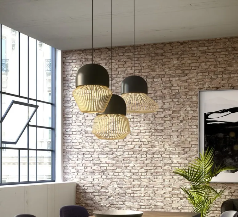 Suspension*Forestier Suspension, Anemos S, , beige, Ø35cm, H45cm - anthracite