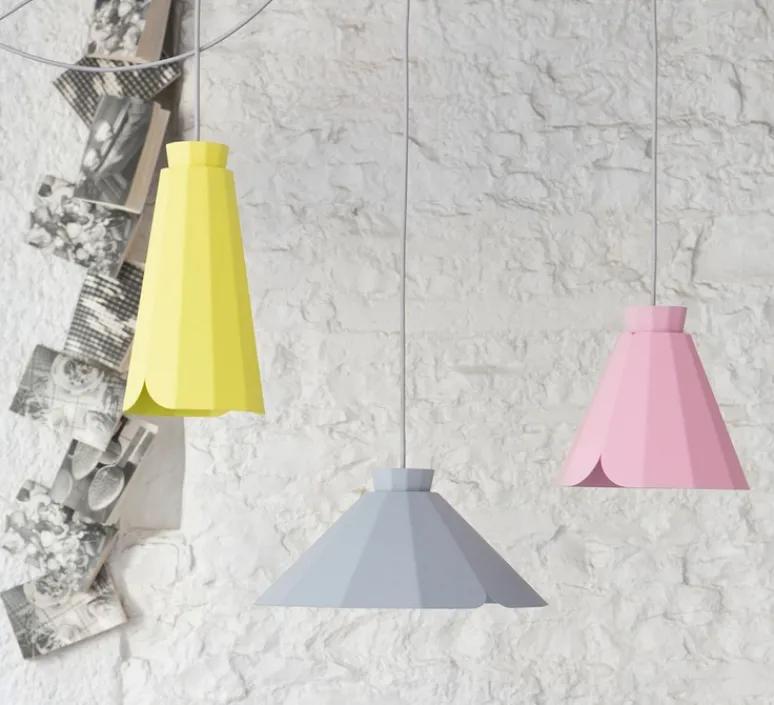 Suspension*Matière Grise Suspension, Ankara, Haute, poussin, câble gris, Ø16,3 cm, H30,5cm - MATIERE-GRISE jaune