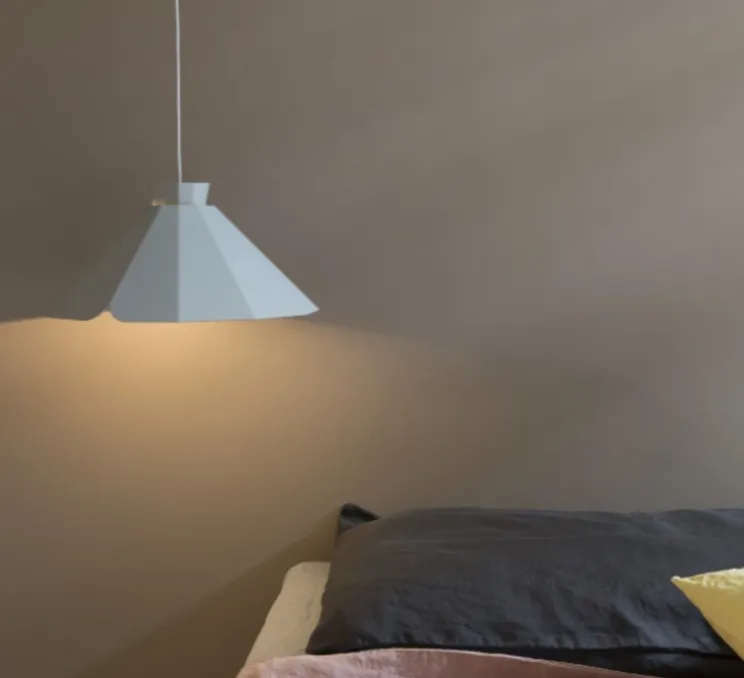 Suspension, Ankara, Plate, nuage, câble gris, Ø34,3, H15,7cm - MATIERE-GRISE