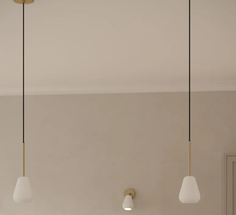 Suspension*Nuura Suspension, Anoli, , Ø10cm, H29cm - or nordique, blanc