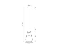 Suspension*Nuura Suspension, Anoli Small, , Ø16cm, H31,5cm - or, fumé