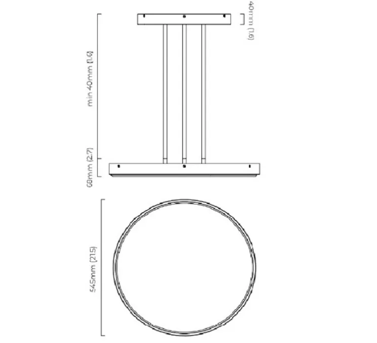 Suspension, Anvers Large, bronze, LED, dim, 2700K, lm, Ø54,5cm, H6,9cm - CTO lighting