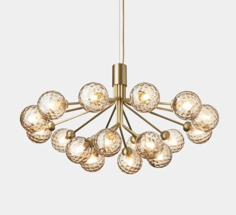 Suspension*Nuura Suspension, Apiales 18, transparent, Ø89cm, H48cm - laiton, verre