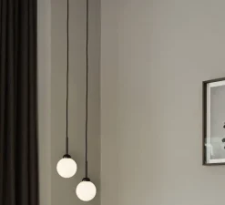 Suspension*Nuura Suspension, Apiales 1, , Ø12cm, H23,7cm - laiton, verre opalin