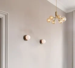 Suspension*Nuura Suspension, Apiales 6, transparent, L50cm, H26,3cm - laiton, verre