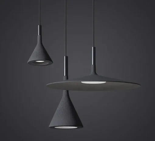 Suspension, Aplomb Large, anthracite, LED, dim, 2700K, 1279 lm, Ø45cm, H20cm - Foscarini