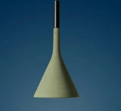 Suspension*Foscarini Suspension, Aplomb Outdoor, sauge, IP44, LED, dim, 2700K, 680 lm, Ø17cm, H36cm - vert