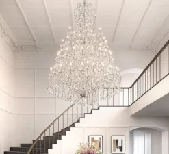 Suspension*Masiero Suspension, Aqaba S 65/170/250, , Ø170cm, H250cm - Cristal, chrome brillant