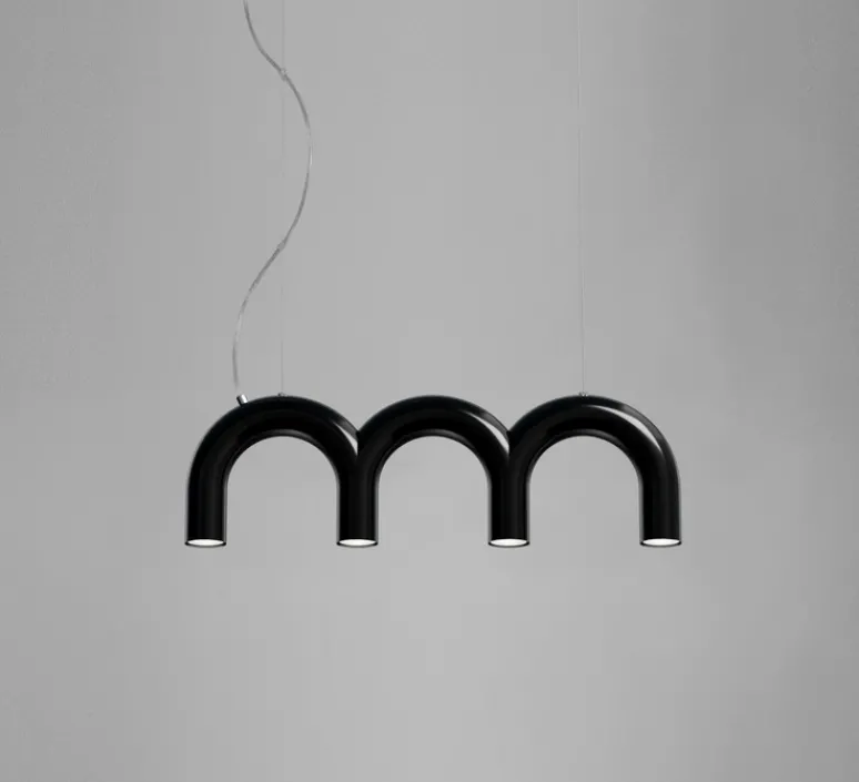 Suspension*Oblure Suspension, Arch Triplette, , L65,6cm, H20,5cm - noir