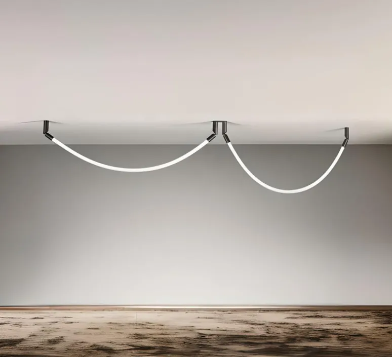 Suspension*Estiluz Suspension, Arco, A-4002X2, , IP65, LED, dim, 2700K, 1092 lm, L241cm, H3,5cm - anthracite