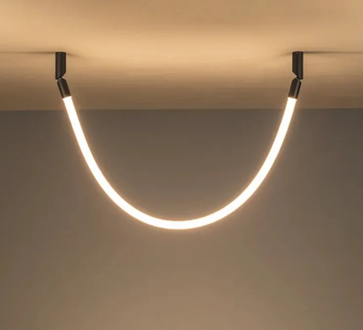 Suspension, Arco, A-4002X, anthracite, IP65, LED, dim, 2700K, 1092 lm, L115cm, H3,5cm - Estiluz