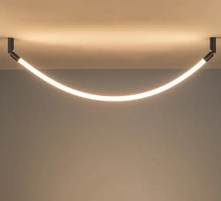 Suspension, Arco, A-4002X, anthracite, IP65, LED, dim, 2700K, 1092 lm, L115cm, H3,5cm - Estiluz