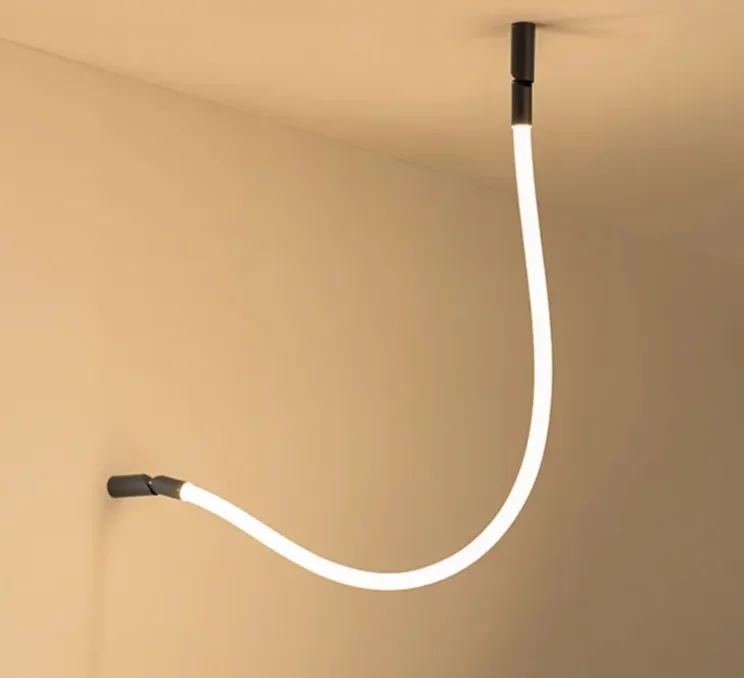 Suspension, Arco, A-4002X, anthracite, IP65, LED, dim, 2700K, 1092 lm, L115cm, H3,5cm - Estiluz