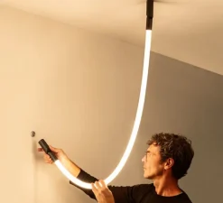 Suspension, Arco, A-4002X, anthracite, IP65, LED, dim, 2700K, 1092 lm, L115cm, H3,5cm - Estiluz