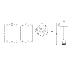Suspension*HAY Suspension, Arcs, , Ø20cm, H30cm - vert de mer