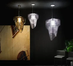 Suspension, Aria S, transparent, LED, Ø50cm, H75cm - SLAMP