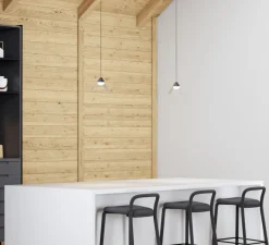 Suspension*Beneito Faure Suspension, Ark Recessed, , LED, 2700K, 350 lm, Ø19,5cm, H12,5cm - noir, transparent